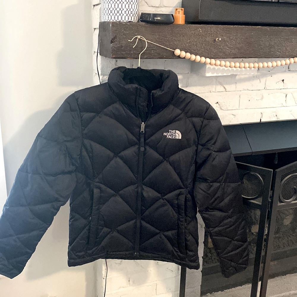 North Face Short Puffer Coat, Black, Size Small